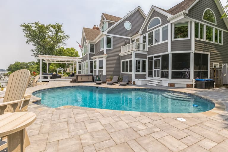 Waterfront Estate Pool Deck