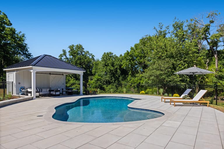 Freeform Poolscape & Pavilion